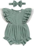 TITKKOP Ruffle Bubble Romper for Baby Girl | One-Piece Shorts Jumpsuit | Summer by TITKKOP