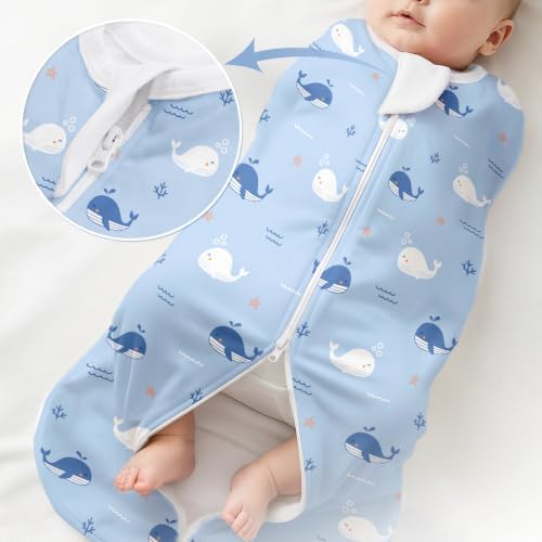 Baby Swaddle 0-2 Months, Cotton Arm-In Zipper Sleep Sack, Wearable Blankets Wrap - Image 6