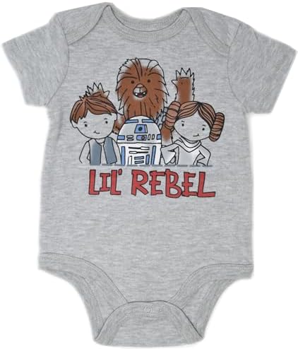 STAR WARS Baby 5-Pack Short Sleeve Bodysuits Newborn to Infant - Image 6