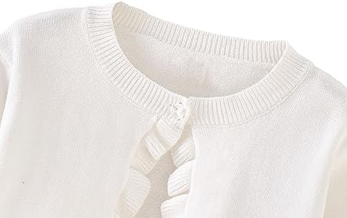Toddler Girls Cardigan Sweater Bolero Shrug Baby Kids Long Sleeve Cropped Dress - Image 3