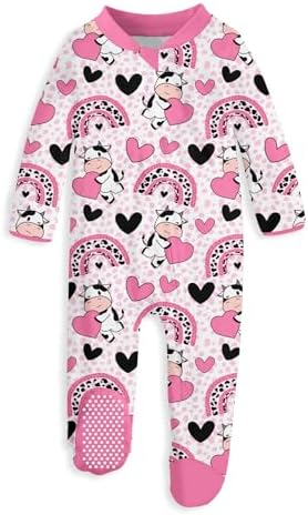 uideazone Baby Girls Footed Pajamas, Zip Sleeper by uideazone