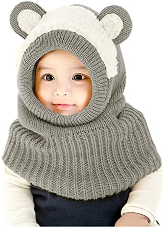 Baby Winter Hat Scarf Set, Unisex Infant Toddler Kids Hat Scarf - Image 2