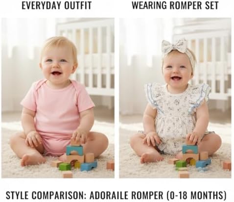TITKKOP Ruffle Bubble Romper for Baby Girl | One-Piece Shorts Jumpsuit | Summer - Image 5