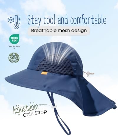 FURTALK Toddler Kids Sun Hat UPF 50+ Sun Protective Bucket Hat - Image 3
