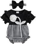 Giraropa Newborn Baby Girl Clothes Smocked Bubble Romper Dress + Socks + by Giraropa