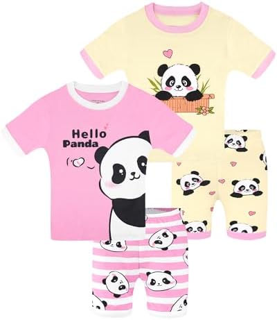 DAUGHTER QUEEN Girls Summer Pajamas Set 4 Pieces 100% Cotton Sleepwear Size 18 by DAUGHTERQUEEN