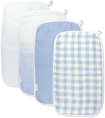 HonestBaby Organic Cotton Multi-layer Burp Cloths Multipack, One Size by HonestBaby
