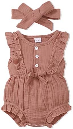 Renotemy Baby Girl Clothes Summer Rompers Cute Outfits Preemie-18 Months | by Renotemy