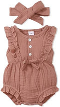 Renotemy Baby Girl Clothes Summer Rompers Cute Outfits Preemie-18 Months | by Renotemy