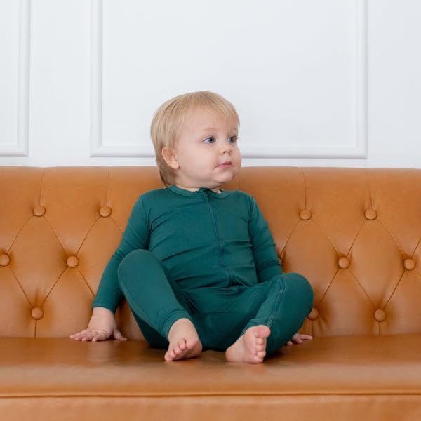 KYTE BABY Unisex Rayon Made From Bamboo Zippered Rompers 0-24 Months