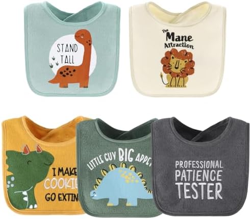 The Peanutshell Baby Boy Terry Bibs Set of 10-100% Cotton, Absorbent Baby Bibs - Image 5