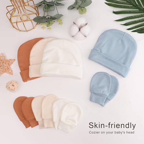 Newborn Baby Hats and Mittens Set - Image 4