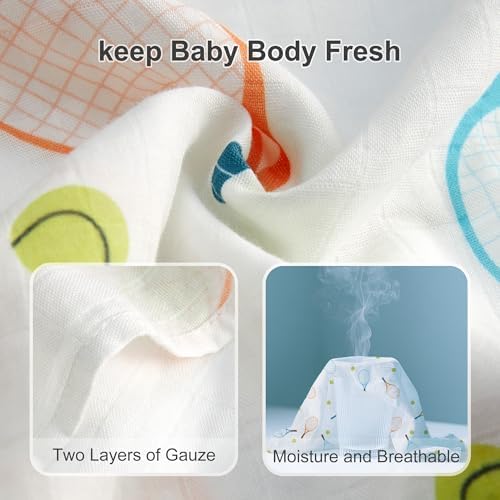 Baby Swaddle Blankets, Bamboo Muslin Receiving Blanket | 2-Pack, Lightweight & - Image 3