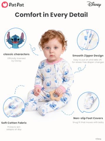 Disney Baby Boys Zip One-Piece Non-Slip Footie Romper - Image 6
