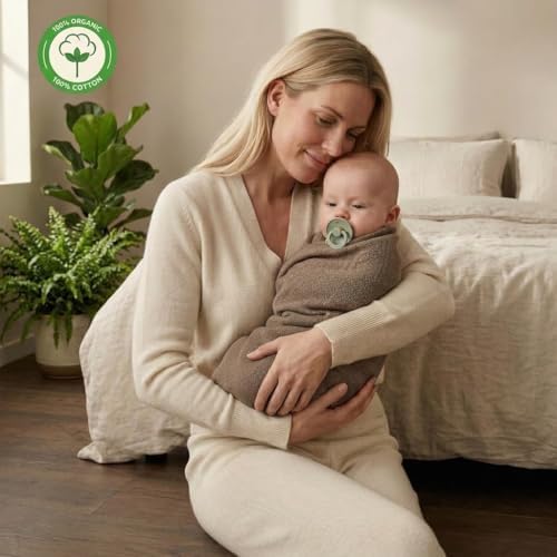 Receiving Blankets, 100% Organic Cotton Knit, Newborn Baby Swaddle | - Image 2