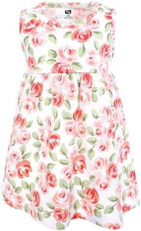 Hudson Baby Infant and Toddler Girls Cotton Dress and Cardigan Set - Image 4