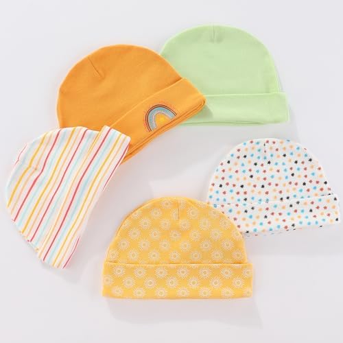 MAMIMAKA Baby Hat and Mittens Set Newborn Baby Hats Caps - Image 2