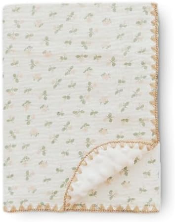 Baby Swaddel Blanket Cotton Muslin Thick Bath Towel Dotted Backing Double Layer by Gunnaicat