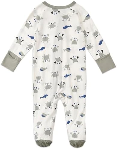 Aablexema Baby Rayon of Bamboo Footed Pajamas Zipper - Image 5