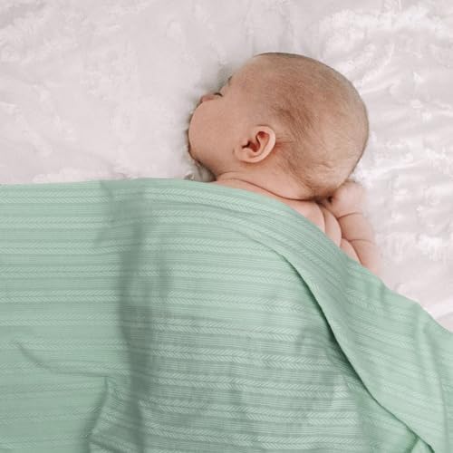 AQOKKA Newborn Receiving Blanket Wheat Ear Bow Hat Mitten Set | 4 Set Receiving - Image 5