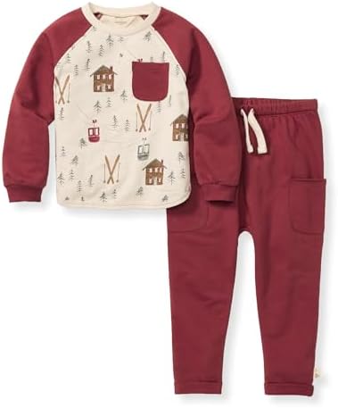Burt's Bees Baby Boys Shirt and Pant Set, Long Sleeve Top & Bottom Outfit Bundle by BurtsBeesBaby