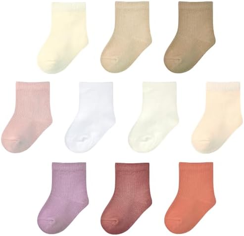 Baby Socks Infant White Crew Socks Baby Girls Soft Newborn Dress Sock Boys by CoziwillSocks