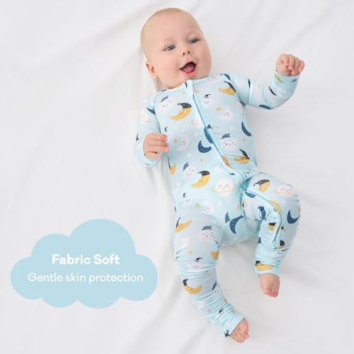 pureborn Baby Sleeper Viscose from Bamboo Zipper Footies Pjs 0-24 Months | - Image 3