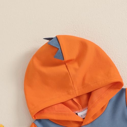 Toddler Baby Boy Hooded Dinosaur Summer Outfit Funny T-Shirt Shorts Set - Image 4
