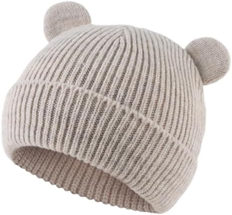 Bear Baby Beanie Knitted Baby Winter Hat Infant Toddler Boys Girls Beanie - Image 2