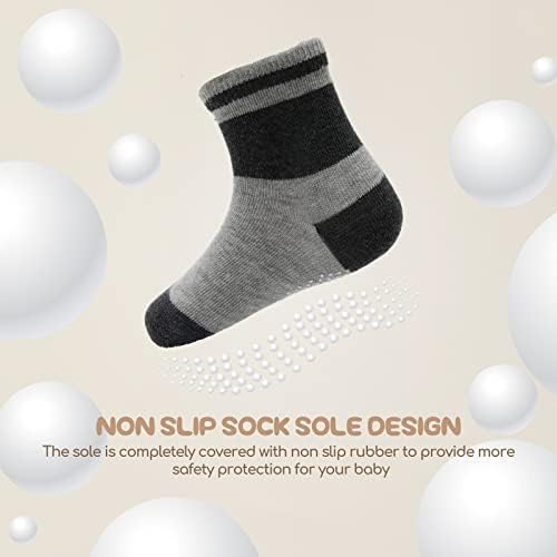 Aroveea Toddler Socks Non Slip Grip Ankle Baby 12 Pack - Image 5