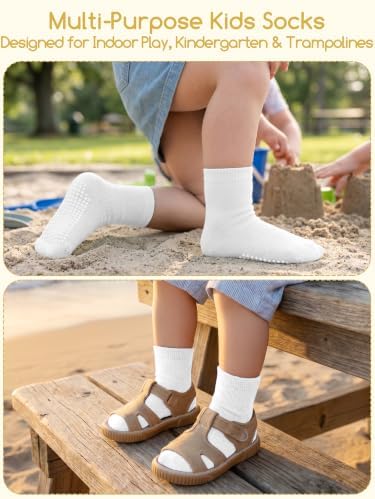 Aroveea Toddler Socks Non Slip Grip Ankle Baby 12 Pack - Image 5