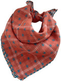 Double Layers Two Tones Dog Cotton Bandana Bibs Scarf DCB03 O&B by Pemilosci