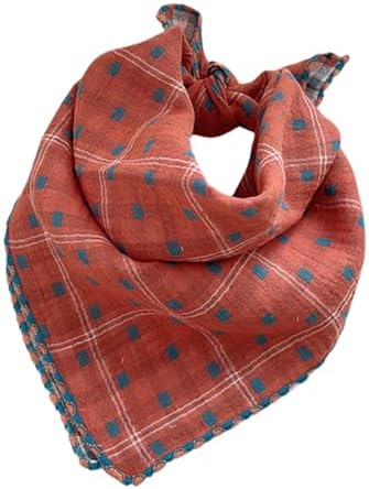 Double Layers Two Tones Dog Cotton Bandana Bibs Scarf DCB03 O&B by Pemilosci