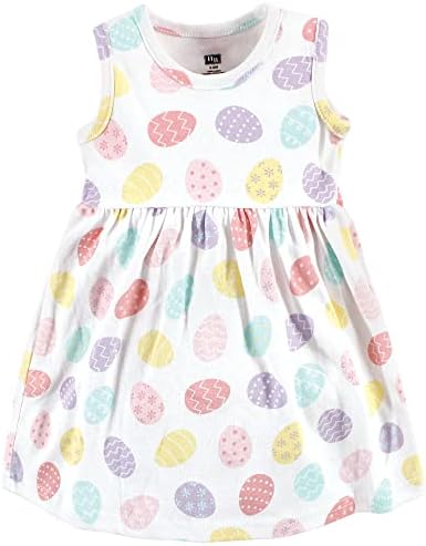 Hudson Baby Infant and Toddler Girls Cotton Dress and Cardigan Set - Image 4
