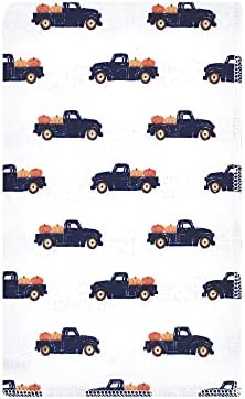 Luvable Friends Hudson Baby Flannel Burp Cloths 10pk, Autumn Pumpkin Truck - Image 2