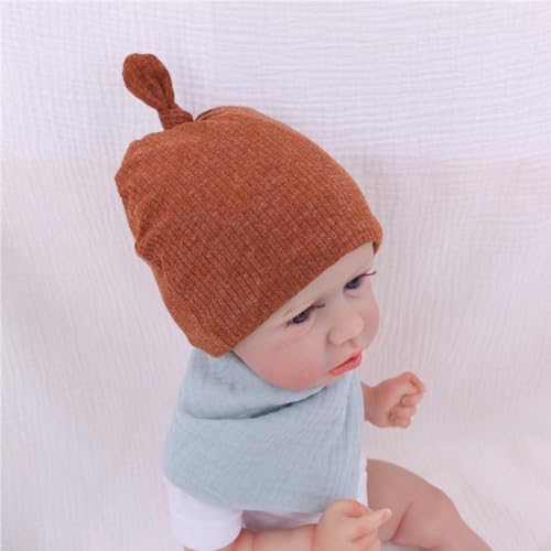 Silky Satin Lined Newborn Hat Hair Care Knot Beanie Hats - Image 4