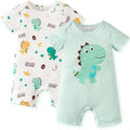 NZRVAWS Newborn Baby Boy Clothes Infant Romper 2-Pack outfit Cute Pattern by NZRVAWS