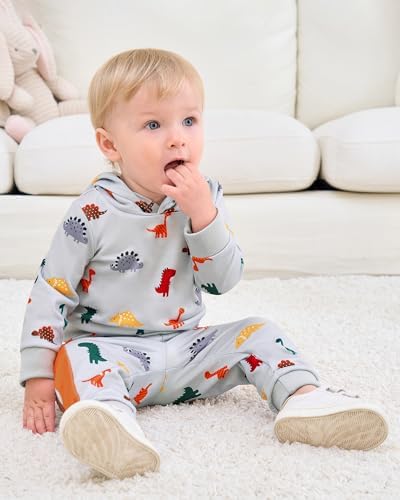 Toddler Baby Boy Clothes Dinosaur Hoodie+Pant 2Pcs Outfit Set 9M-5T - Image 2