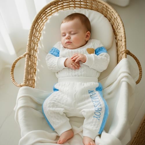 Giraropa Newborn Baby Boy Clothes Rib Knit Romper Jumpsuit Solid Sweater - Image 5