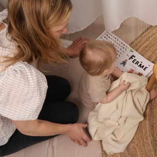 Receiving Blankets, 100% Organic Cotton Knit, Newborn Baby Swaddle | - Image 5