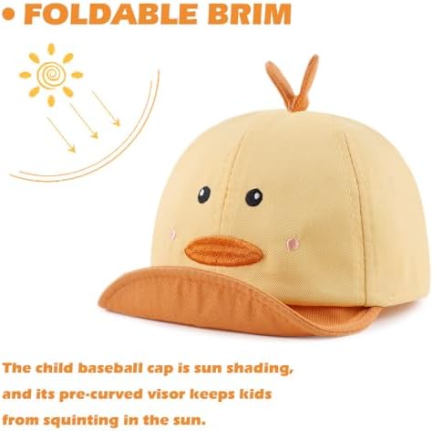 JANGANNSA Baby Duck Cap Infant Kids Sun Hat Bear Cute Cartoon Caps Spring Summer - Image 3