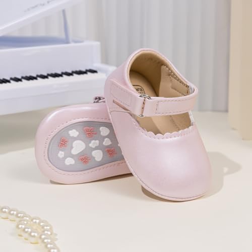 Meckior Infant Baby Girls Soft Sole Bowknot Princess Wedding Dress Mary Jane - Image 6