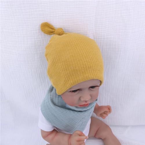 Silky Satin Lined Newborn Hat Hair Care Knot Beanie Hats - Image 4
