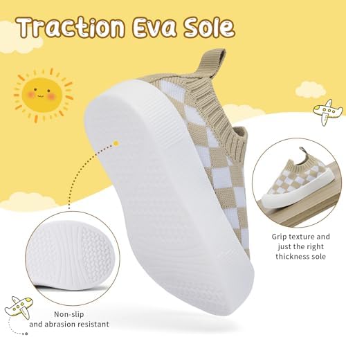 BACSAC Baby Toddler Unisex Infant Shoes Boys Girls Beige Mesh Breathable - Image 3