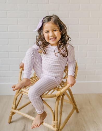 moimoln Cotton Modal Baby Toddler Pajamas Check Solid Leopard 6M-8Y - Image 3