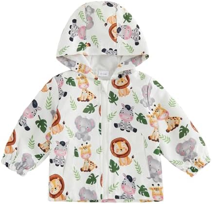 Toddler Baby Girl Windbreaker Jacket Zip Up Hoodie Long Sleeve Sweatshirt by Emmababy