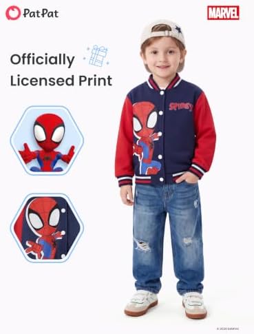 Disney Bomber Jacket Spider Man Marvel Toy Story Cars Varsity Cardigan2-13Y - Image 4