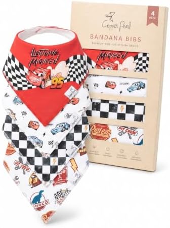 Copper Pearl Baby Bibs 4 Pack & 6 Pack, Bandana Drool Bibs by CopperPearl