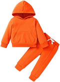 YOUNGER TREE Baby Clothes for Girls Boy Solid Color Hoodie and Sweatpants by YOUNGERTREE