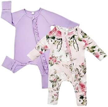 Bow Dream Bamboo Pajamas for Baby, Rayon Sleeper Romper Jumpsuit Outfit | 93% by BowDream